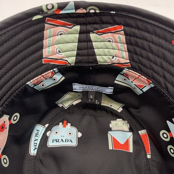 Authentic PRADA Bucket Hat Size:S IHC137 Black Nylon #36635444 - Picture 12 of 12